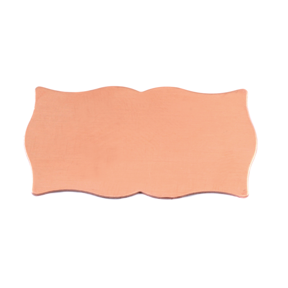 Metal Stamping Blanks Copper Scholarly Plaque, 38mm (1.5") x 19.8mm (.78"), 24g